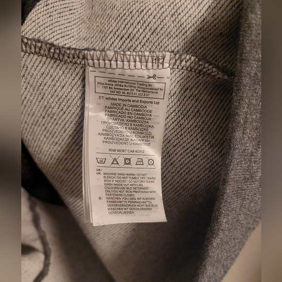 Adidas Men's Dark Gray Performance Jacket - Picture 7 of 7